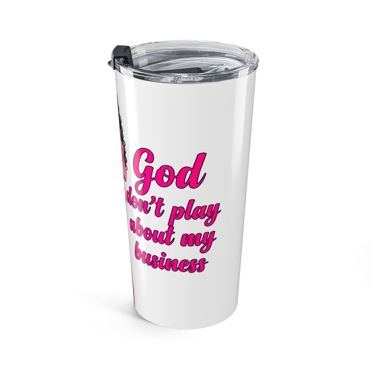 20oz Tumbler — "Girl Don't Pay About Boss" Pink Power Travel Mug
