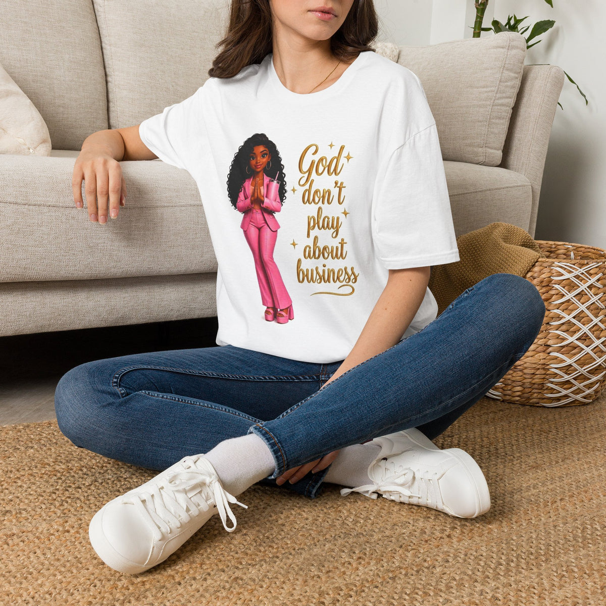Luxury Faith Based Business Owner T-Shirt - Black Woman Boss Graphic