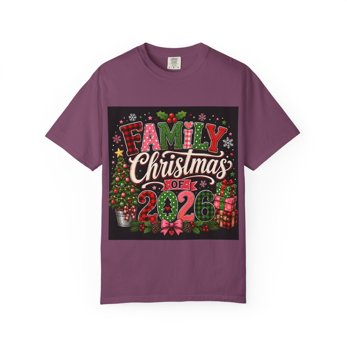 Family Christmas 2026 Matching Hoilday Unisex Heavy Cotton Tee