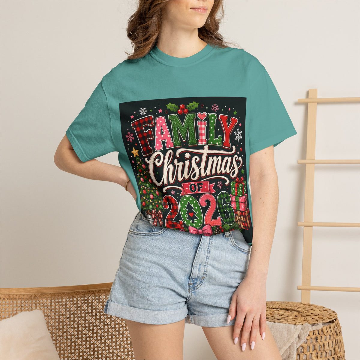 Family Christmas 2026 Matching Hoilday Unisex Heavy Cotton Tee