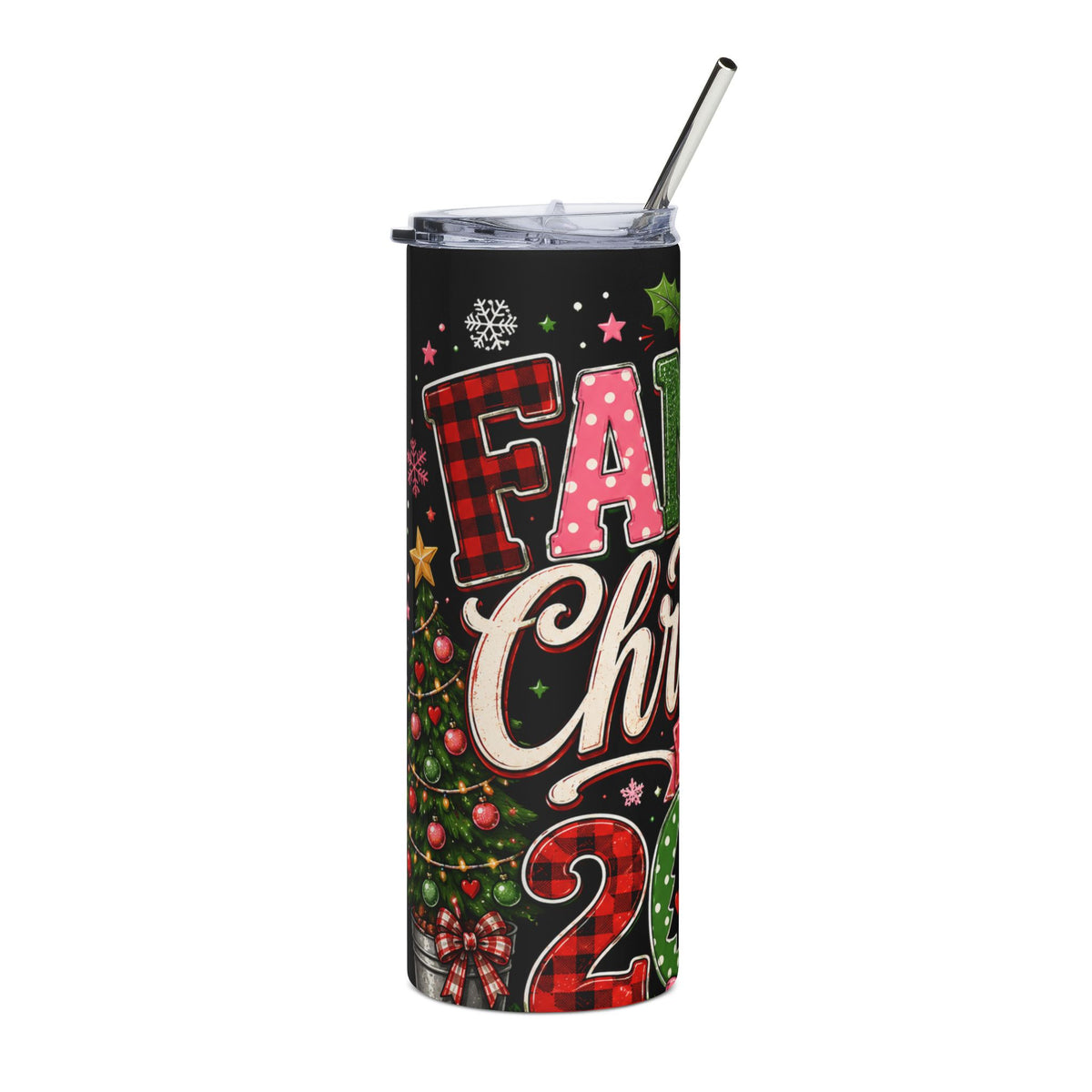 Mama Christmas 2024 Stainless Steel Tumbler — 20oz Holiday Travel Cup