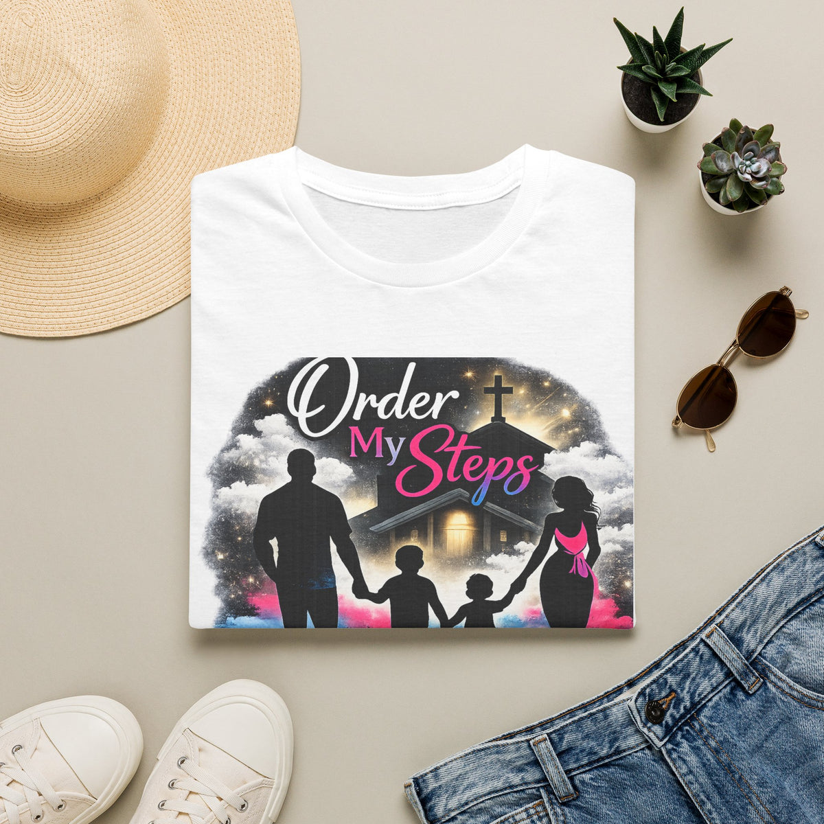 Order My Steps Family Faith Unisex  Softstyle T-Shirt
