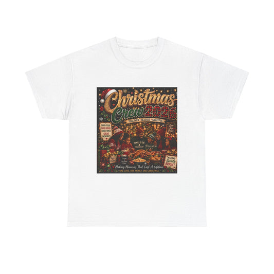 Christmas Crew 2026 Black Family  Unisex Cotton Heavy Tshirt