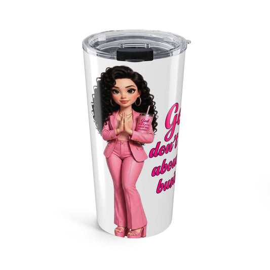 20oz Tumbler — "Girl Don't Pay About Boss" Pink Power Travel Mug