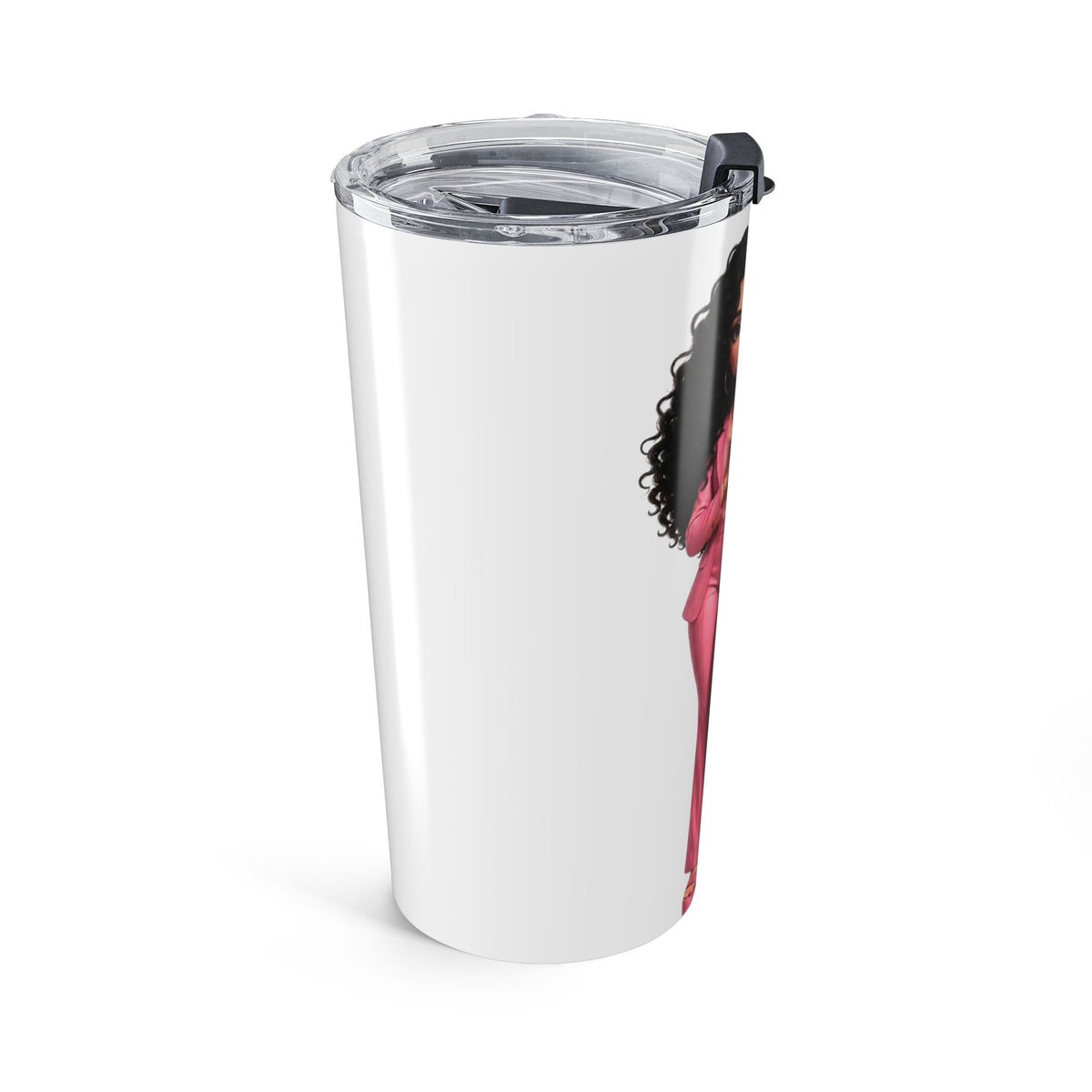 20oz Tumbler — "Girl Don't Pay About Boss" Pink Power Travel Mug