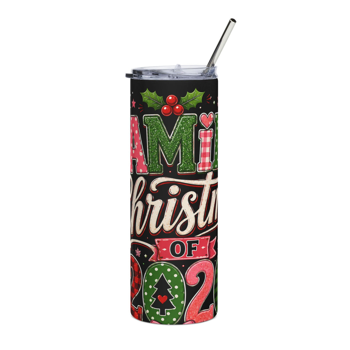 Mama Christmas 2024 Stainless Steel Tumbler — 20oz Holiday Travel Cup