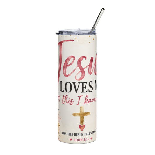 Jesus Loves Me this Stainless Steel Tumbler, 20oz