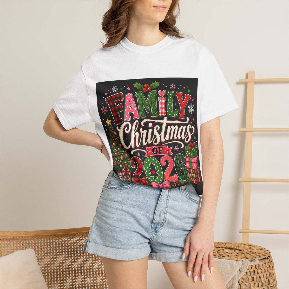 Family Christmas 2026 Matching Hoilday Unisex Heavy Cotton Tee
