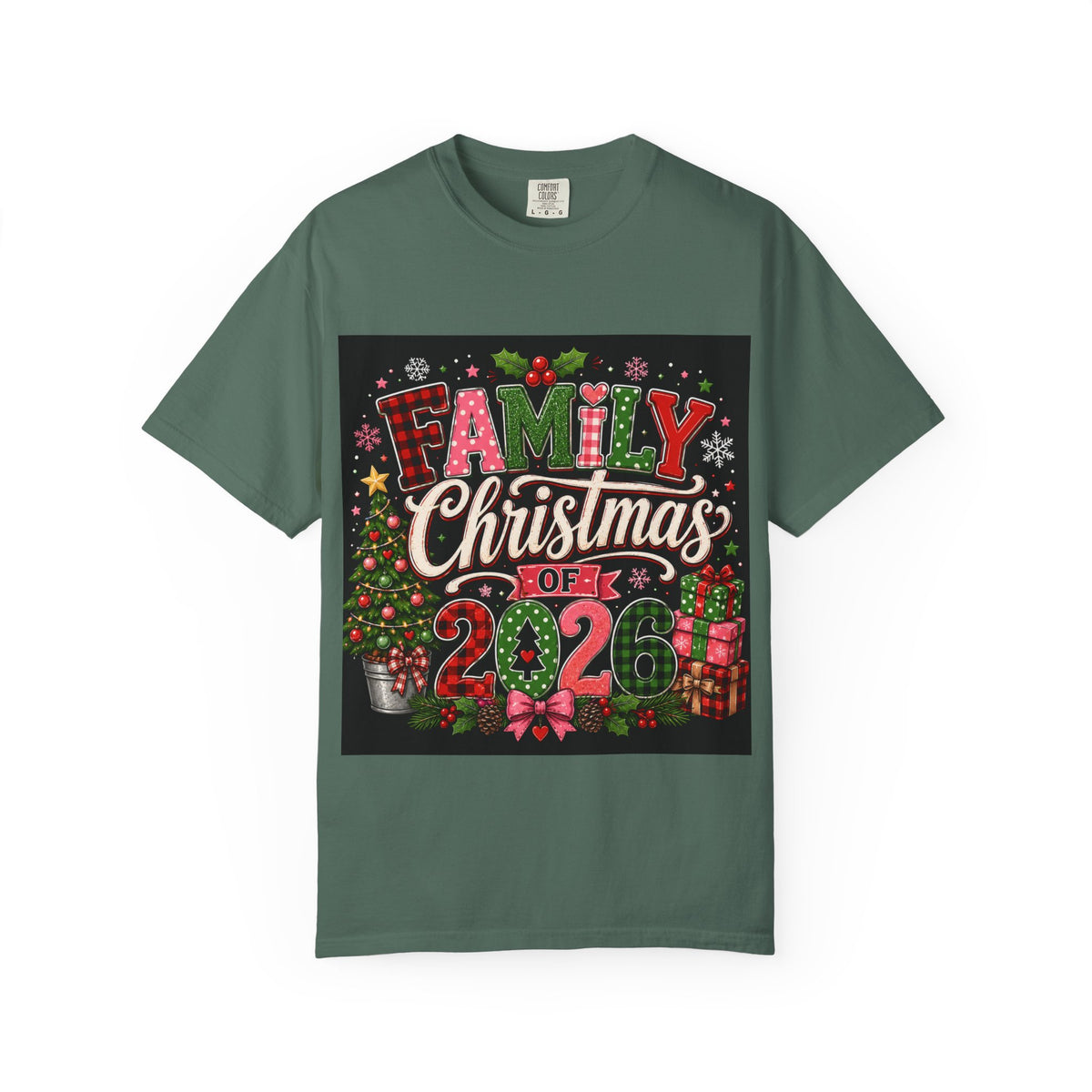 Family Christmas 2026 Matching Hoilday Unisex Heavy Cotton Tee