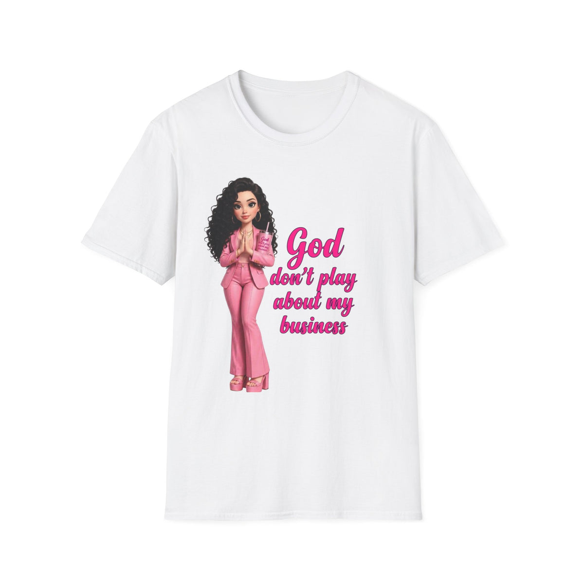 Faith Based Business Owner Tee - White Woman Boss Graphic Shirt