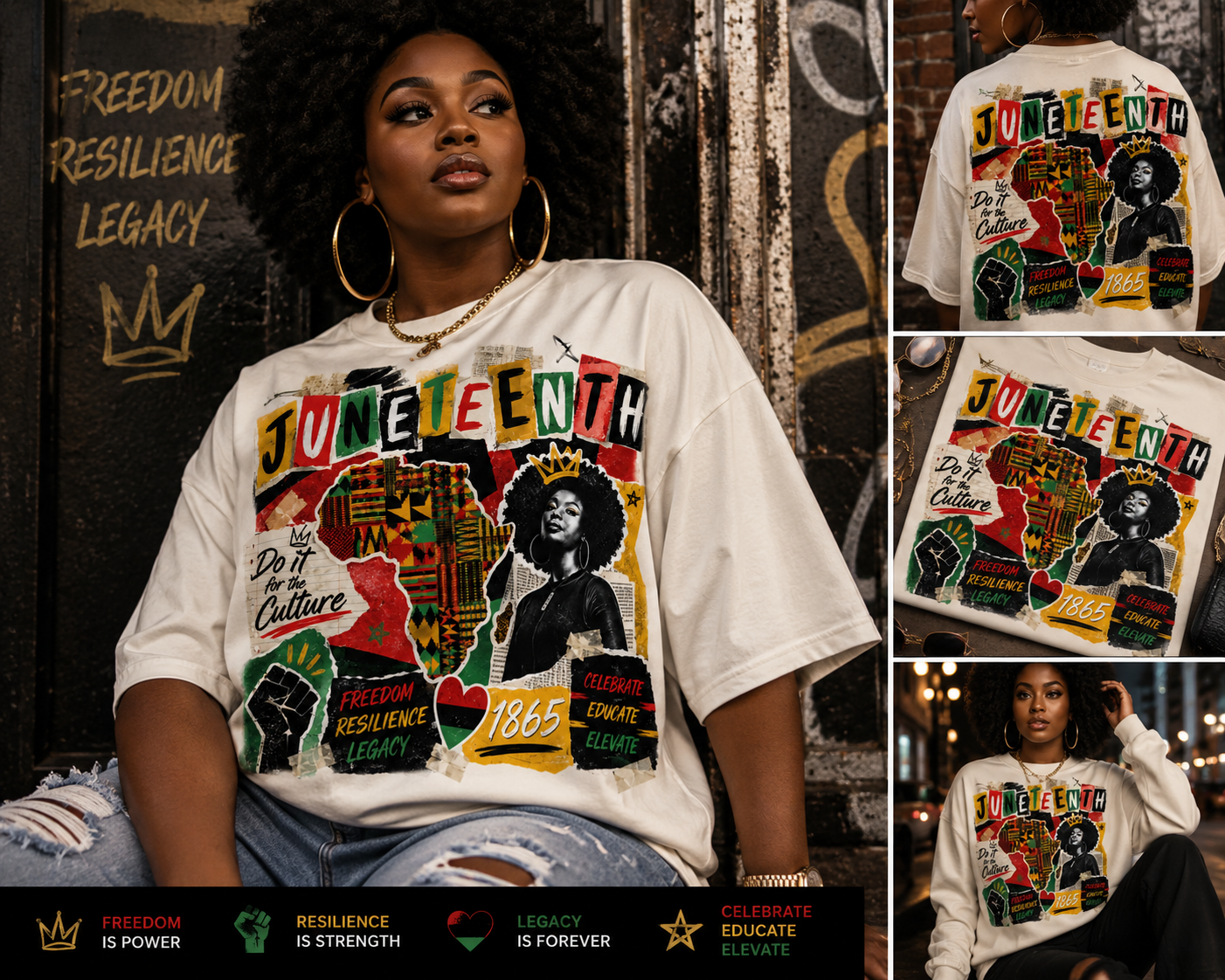 Juneteenth 1865 Streetwear Graphic Tee & Sweatshirt | Do It For The Culture