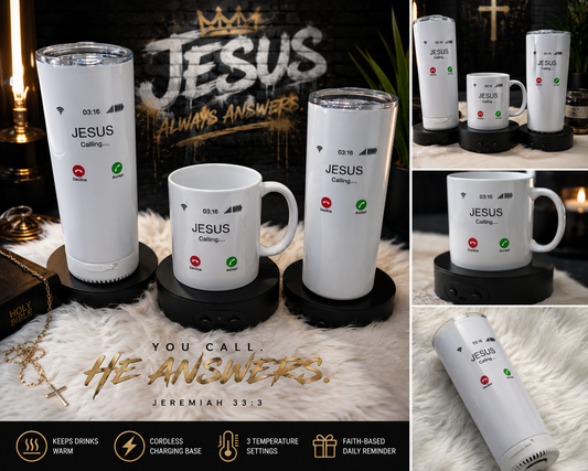 📱 "Jesus Is Calling" Faith-Based Drinkware Collection