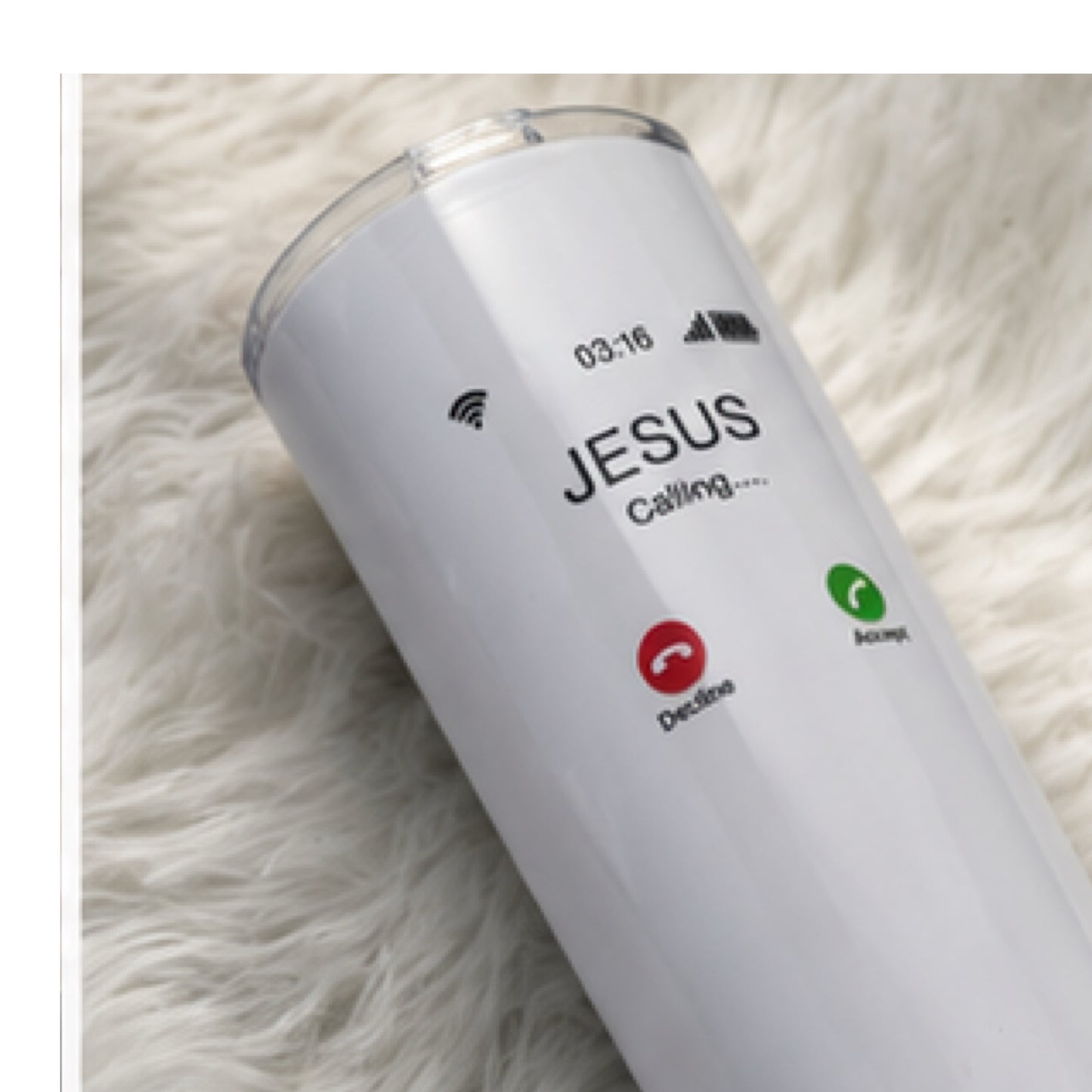 📱 "Jesus Is Calling" Faith-Based Drinkware Collection