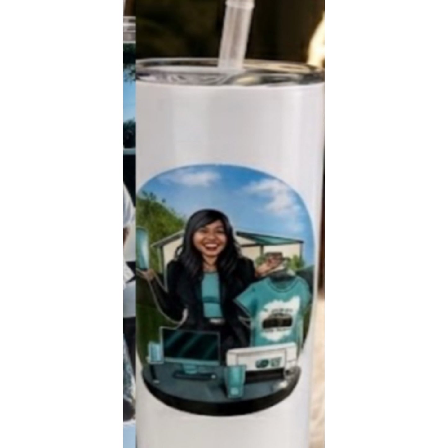 Custom Photo or Business Logo Gift Set – Bluetooth Speaker Tumbler & Matching Phone Case