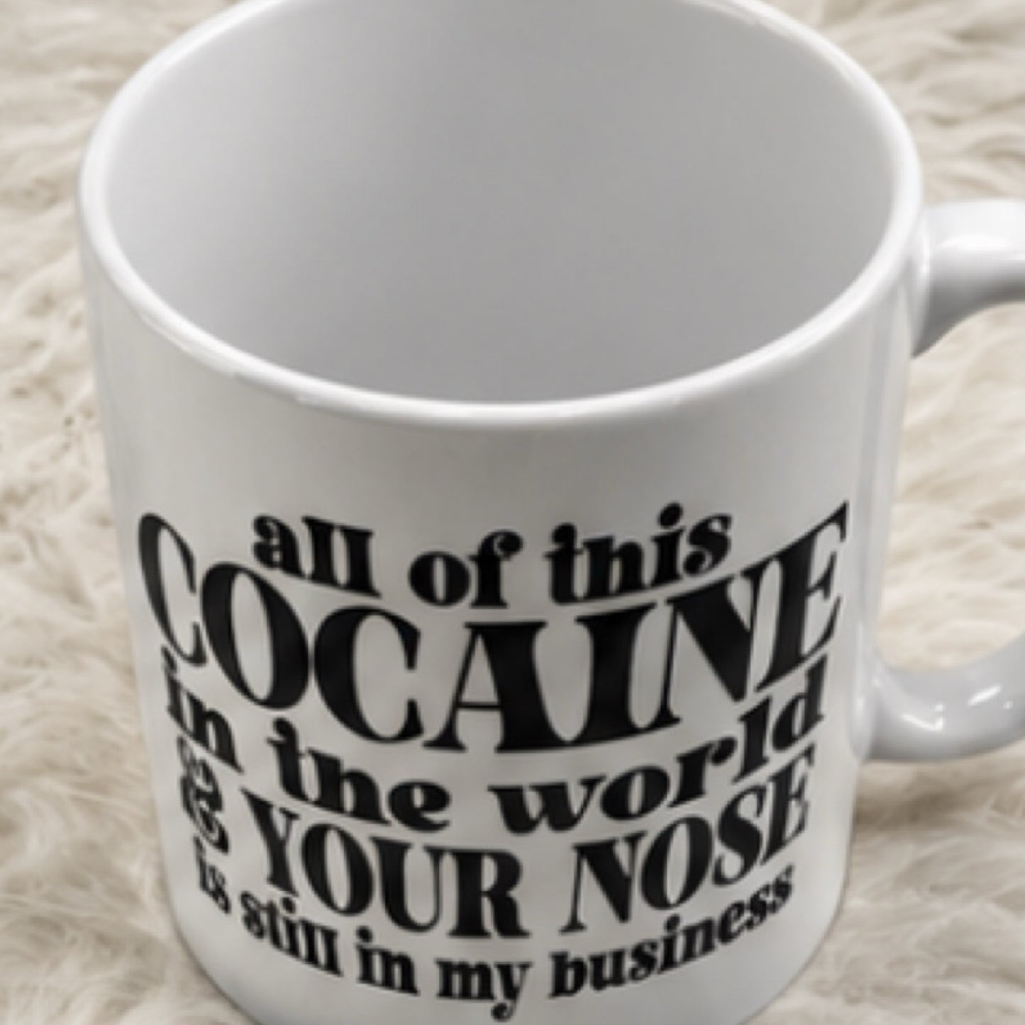 Does Not Play Well With Stupid Ceramic Mug - Funny Sarcastic Coffee Cup