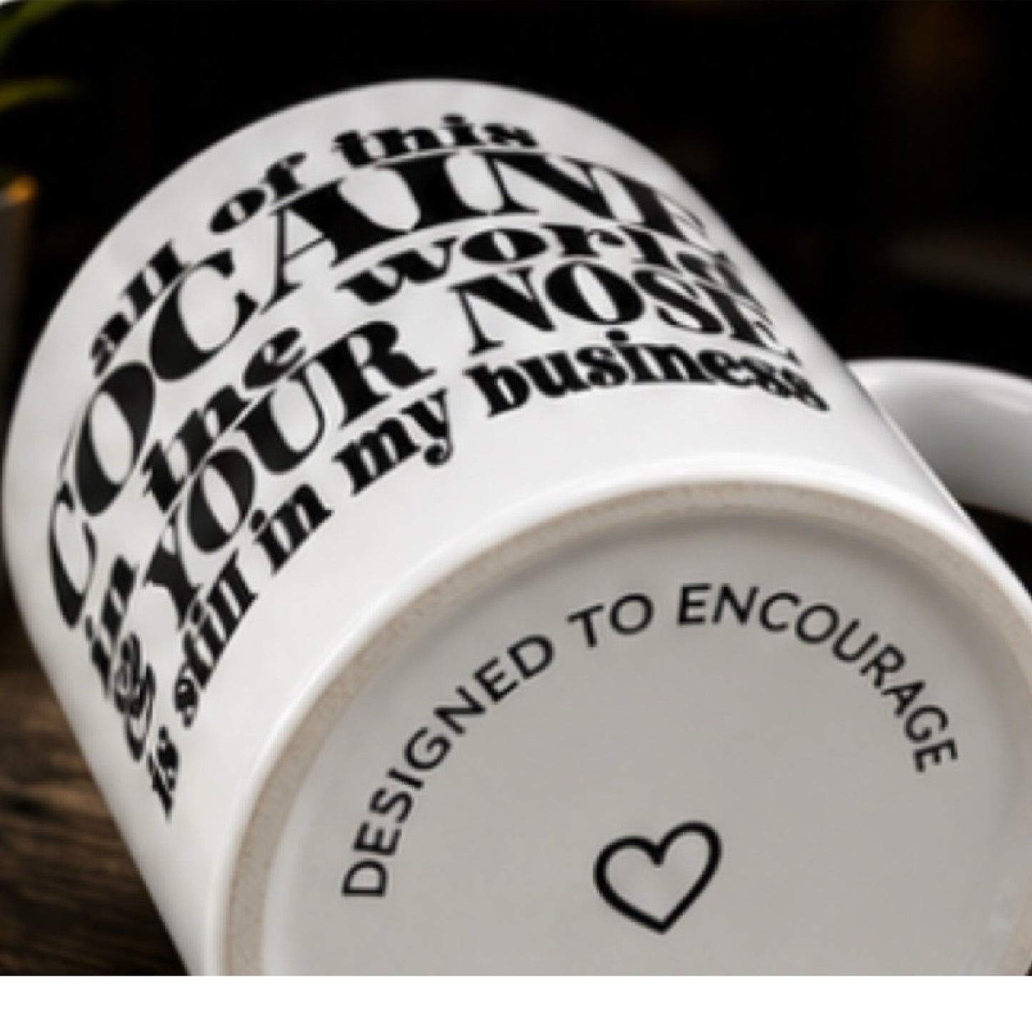 Funny Sarcastic Mind Your Business Coffee Mug - Nosey Coworker Retro Office Gift