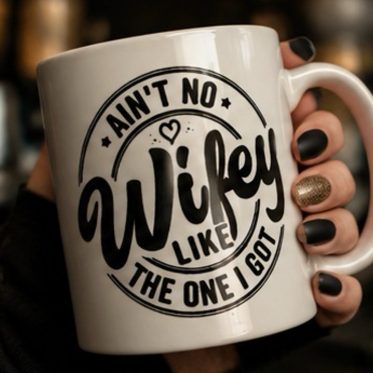 Ain't No Wifey Like The One I Got" Matching Hubby Mug Set - Funny Couple's Sublimation Coffee Cups, Anniversary & Wedding Gift Pack