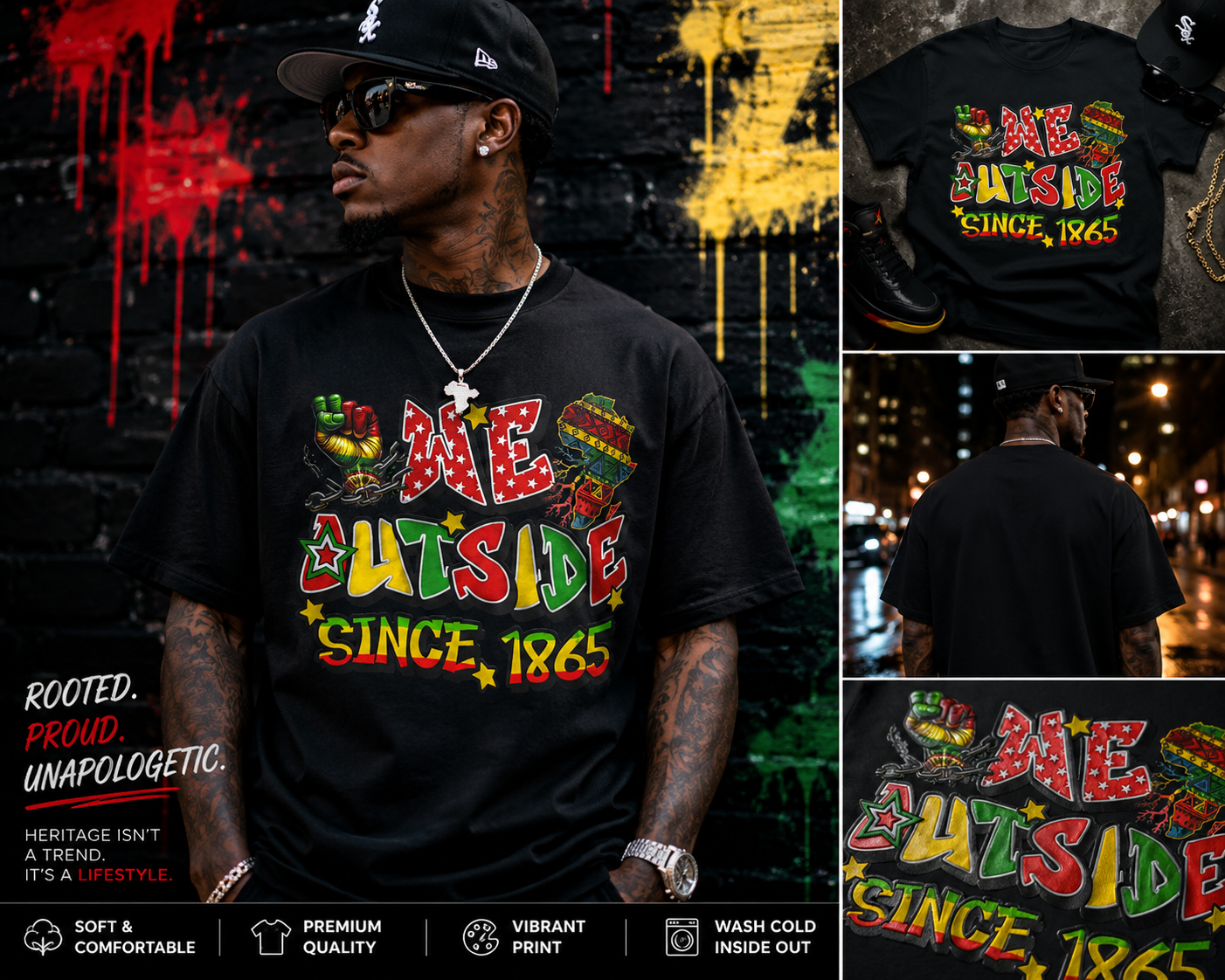 The "1865 They Not Like Us" Luxury Streetwear Tee