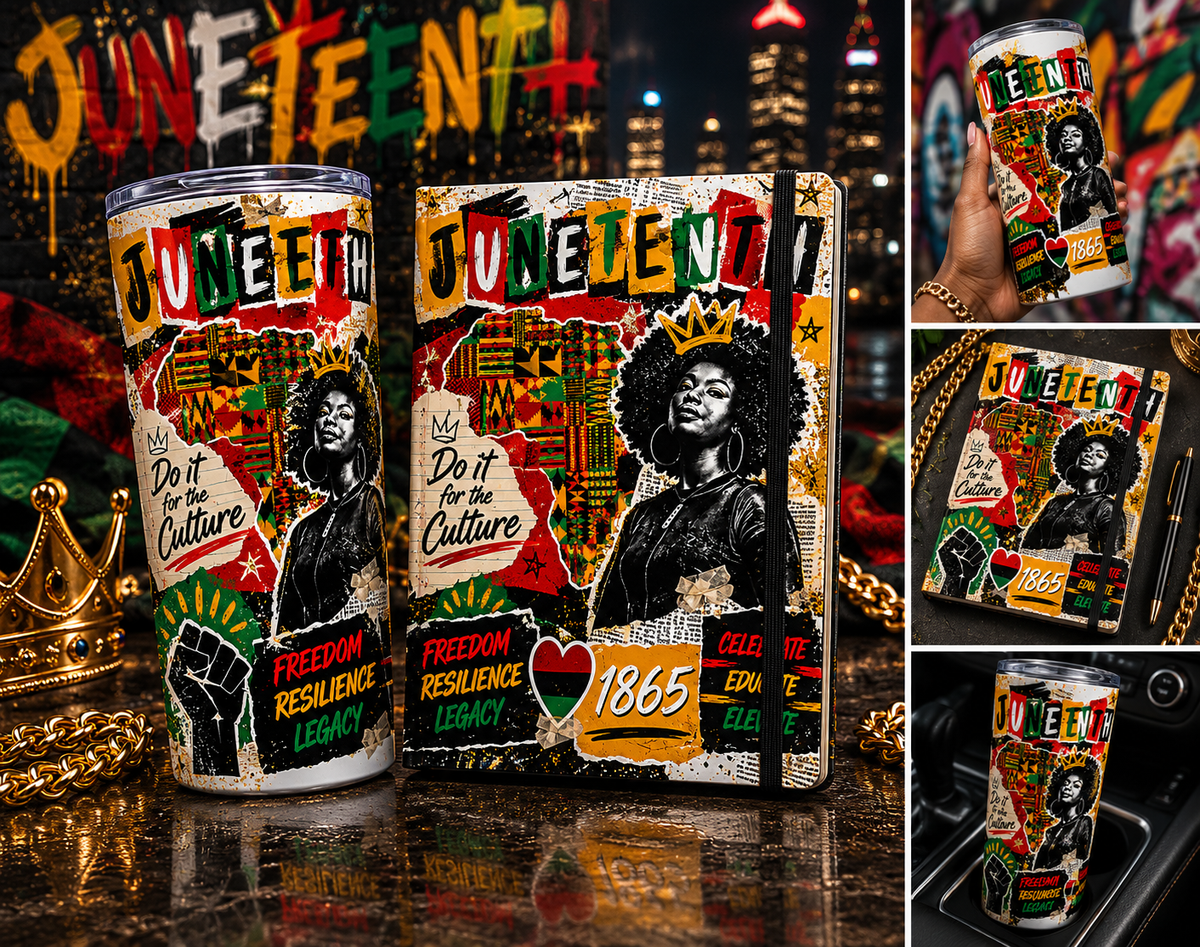 "1865" – The historic year of emancipation, displayed boldly in white over a bright yellow brushstroke. neteenth