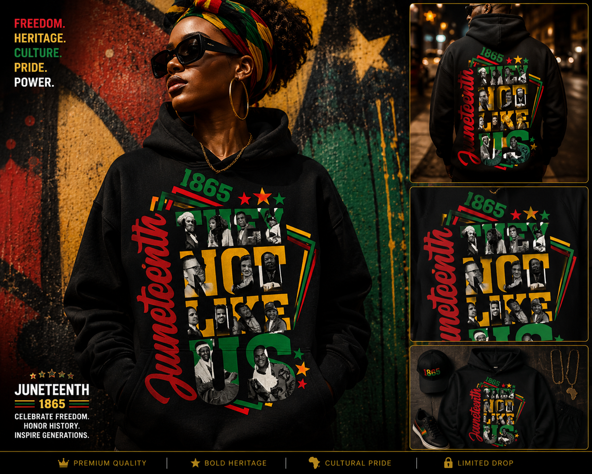 1865 Juneteenth Freedom & Pride Graphic Hoodie