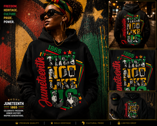 1865 Juneteenth Freedom & Pride Graphic Hoodie