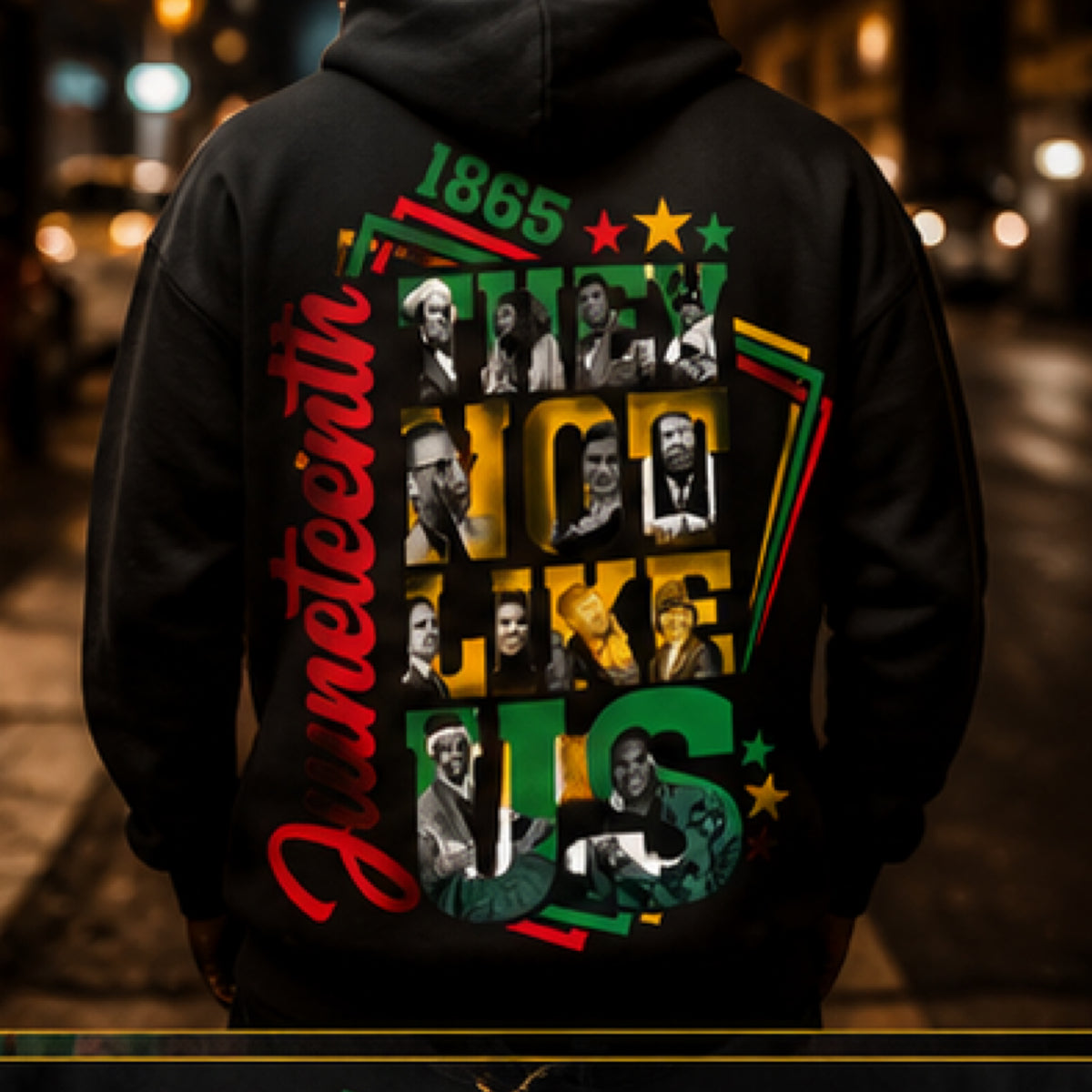 1865 Juneteenth Freedom & Pride Graphic Hoodie