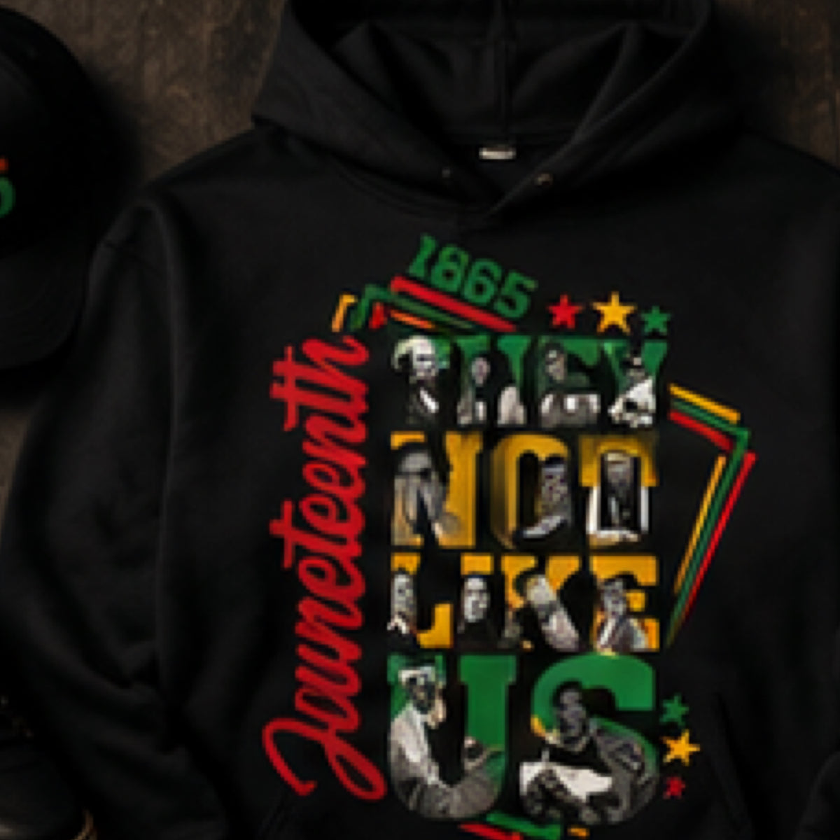 1865 Juneteenth Freedom & Pride Graphic Hoodie