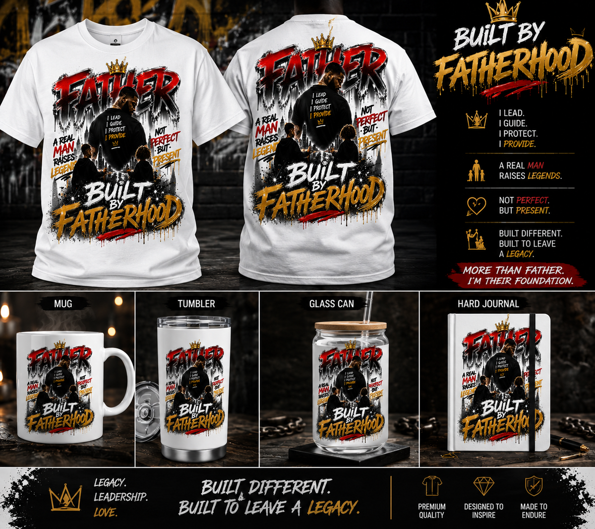 Built By Fatherhood Tumbler & Tee Bundle