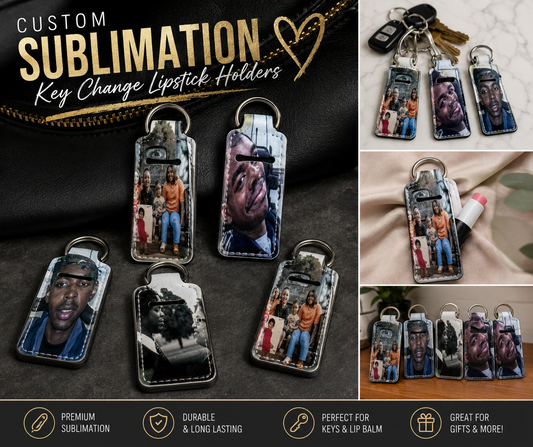 Custom Photo Lipstick Holder Keychain