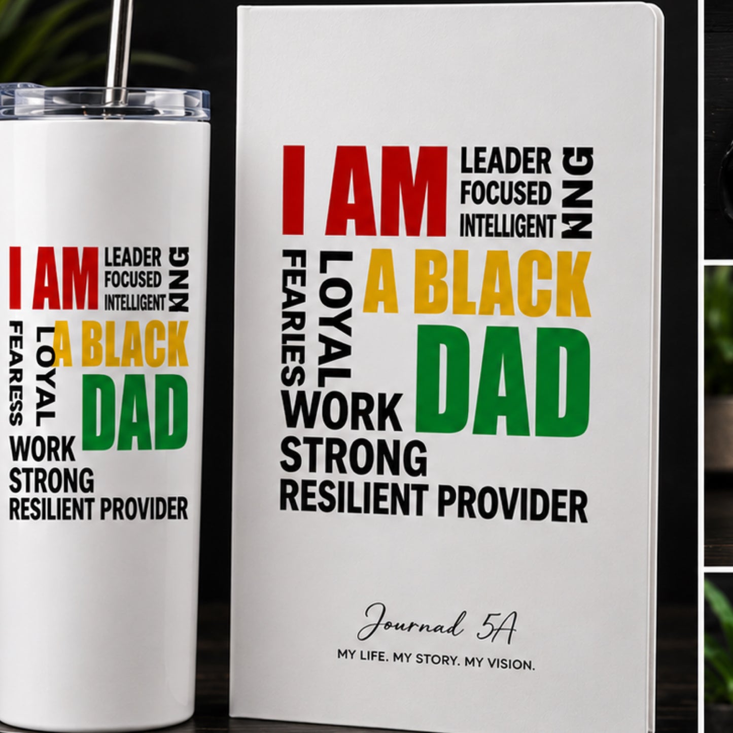 The Black Dad Legacy Collection: Tumblers, Journal, Shirt & Mug