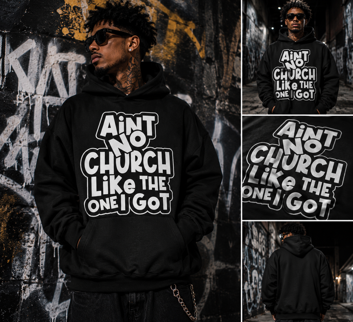 Ain't No Church" Premium Heavyweight Hoodie