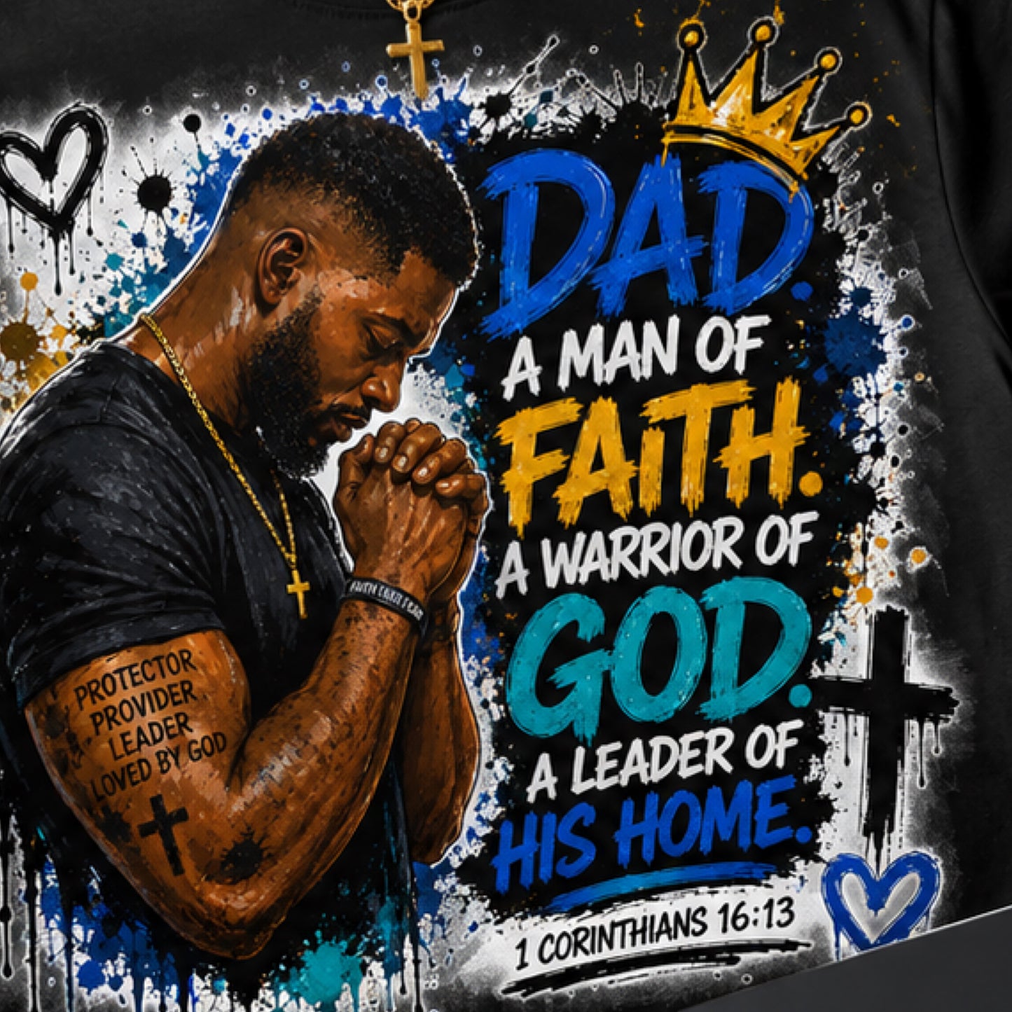 Man of Faith" Christian Dad Collection – T-Shirts, Tumblers, Mugs, and Journals