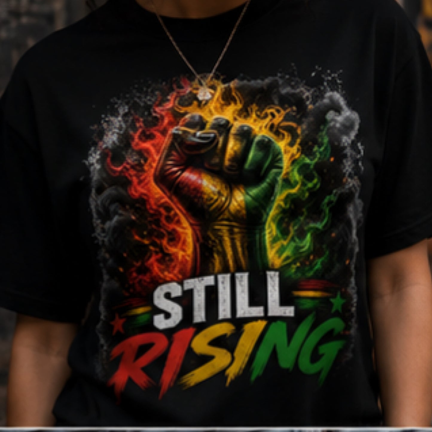 Still Rising Pan-African Fist Graphic Tee