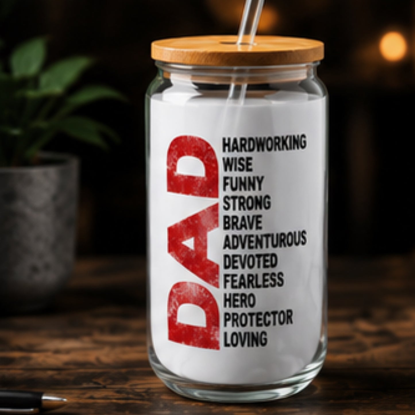 Custom Dad Acronym T-Shirt and Drinkware Gift Set | Personalized Father’s Day Gift | Hardworking Brave Hero Dad Mug, Tumbler, & Journal | Birthday Gifts for Dad