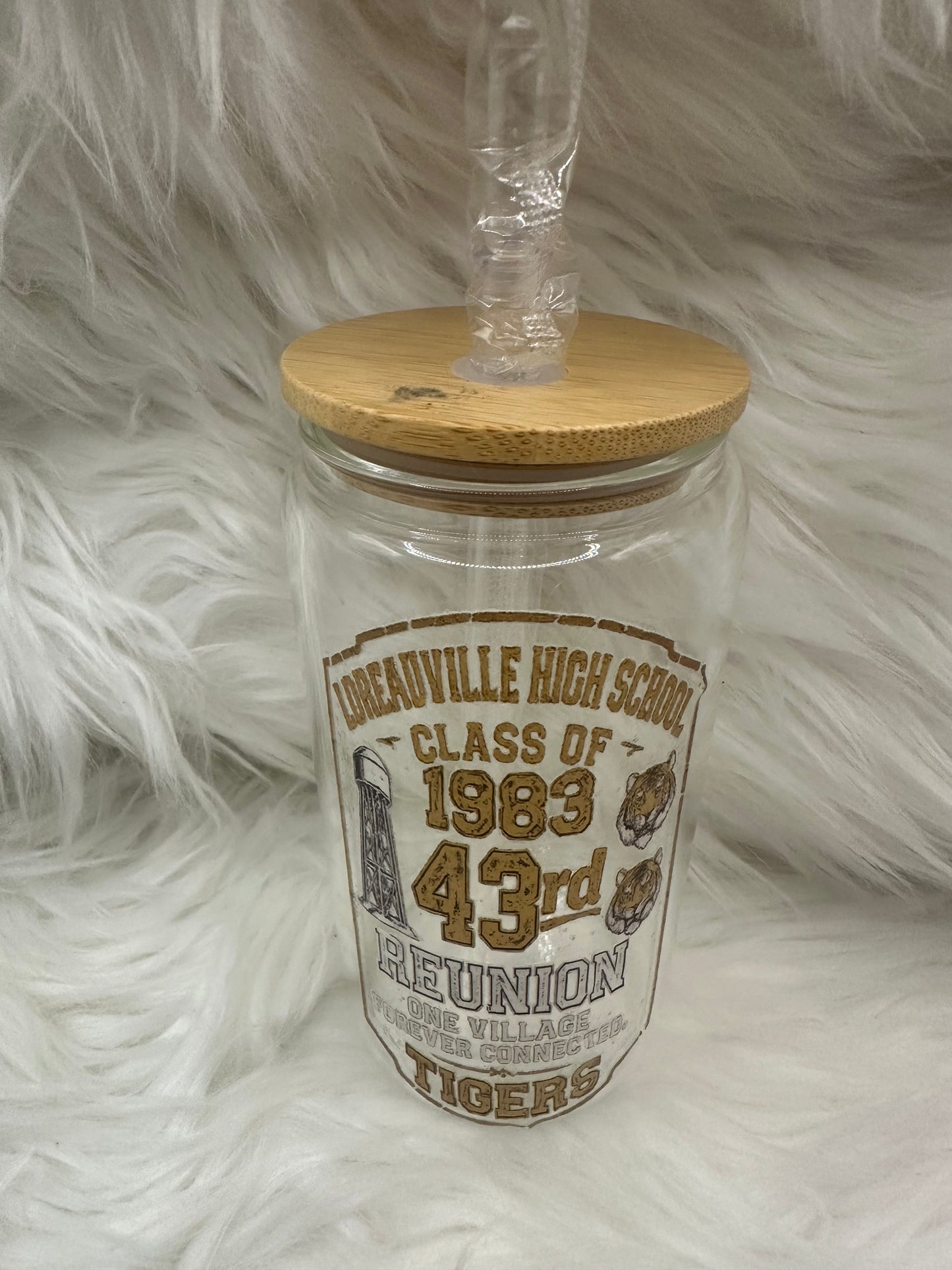 Loreauville High School Class of 1983 43rd Reunion gear! T-shirts, iPhone 17 Pro Max cases, A5 journals, glass cups, and 20oz powder-coated tumblers.