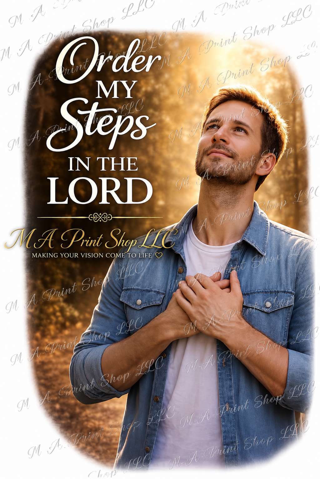 Order My Steps In The Lord PNG Graphic