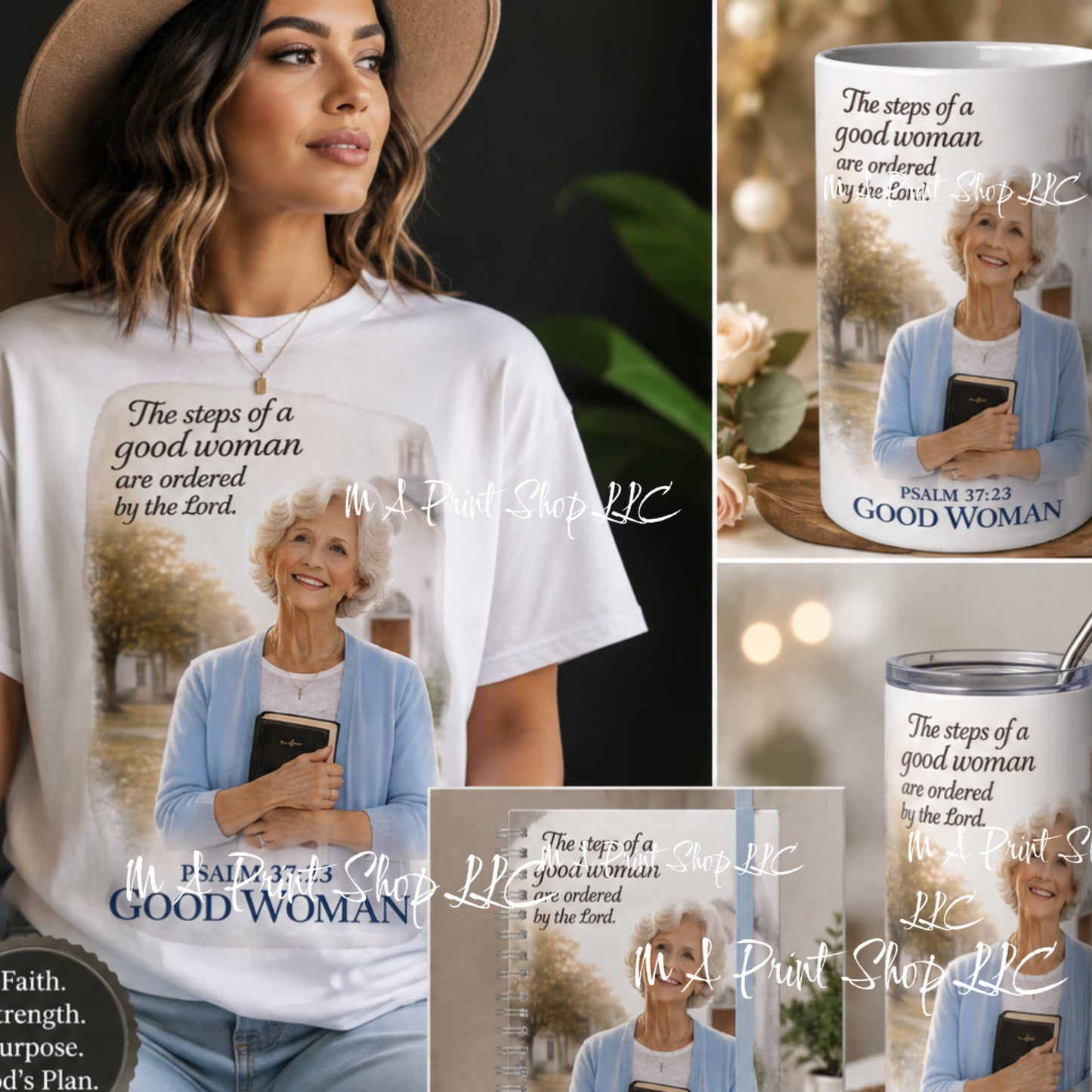 Steps of a Good Woman PNG | Senior Christian Woman Sublimation File
