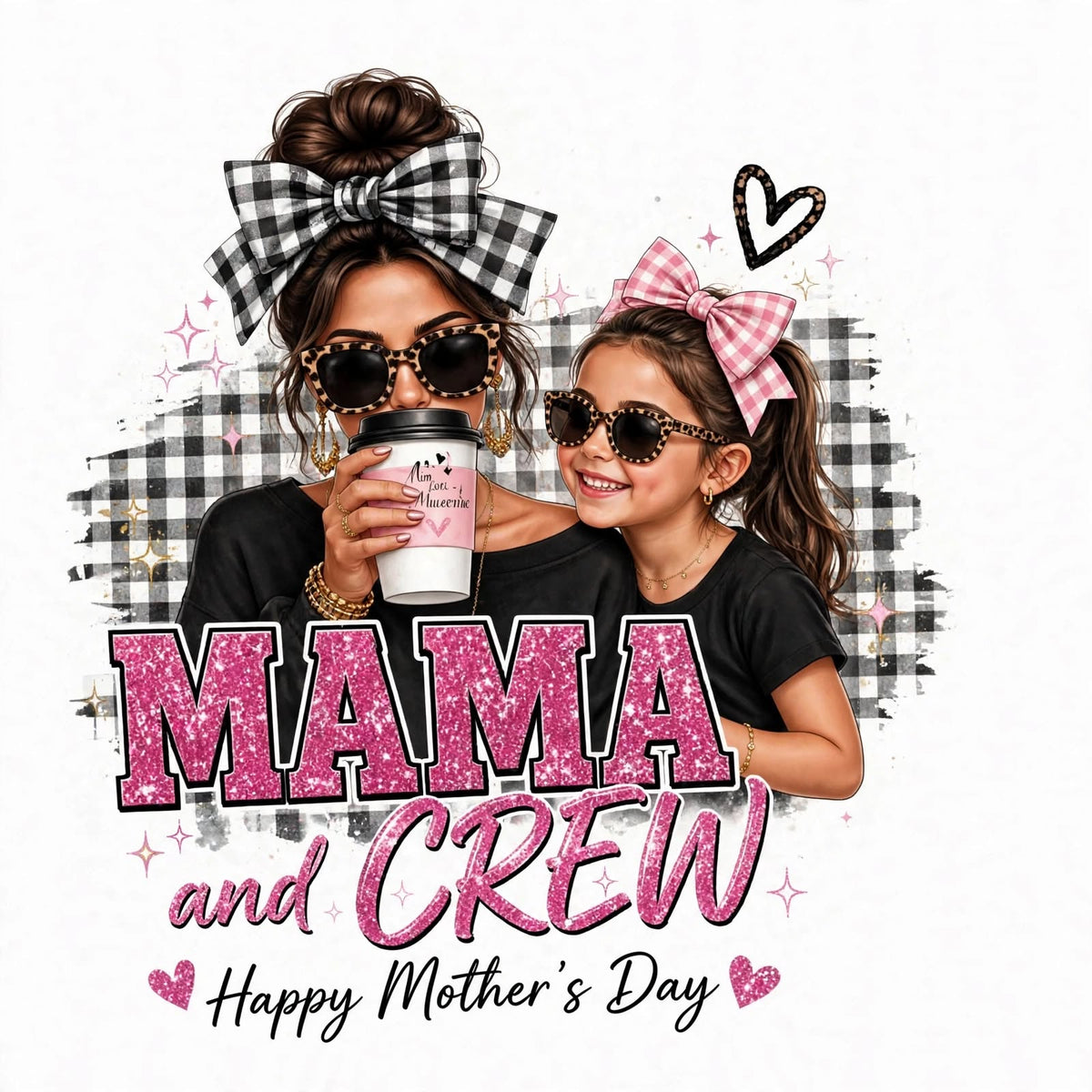 Mama and Crew Digital Sublimation Graphic | Mom Life Mother's Day Design